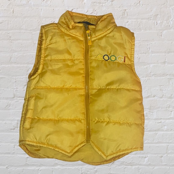 COOGI Other - Coogi Infant Vest Yellow Outerwear Baby 6 9 Mnths Months Mths Puffer Retro